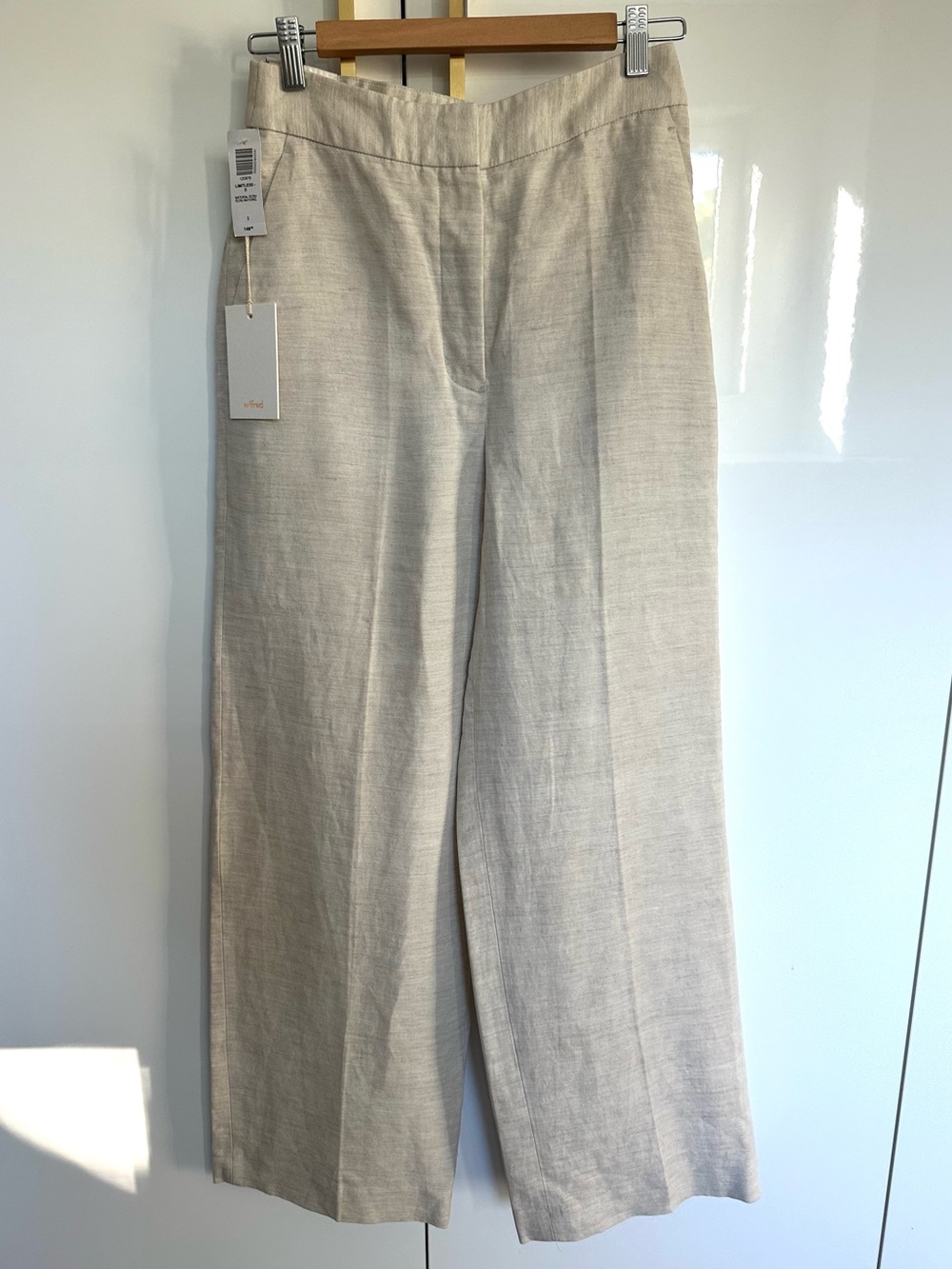 Aritzia Wilfred the limitless linen blend high rise wide leg pants small NWT